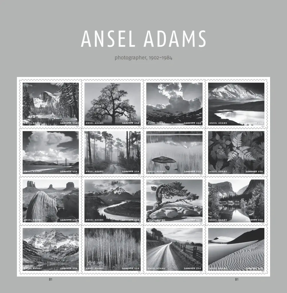 2024 us forever stamps-Ansel Adams 1set=5Sheets  Was $73.00/set