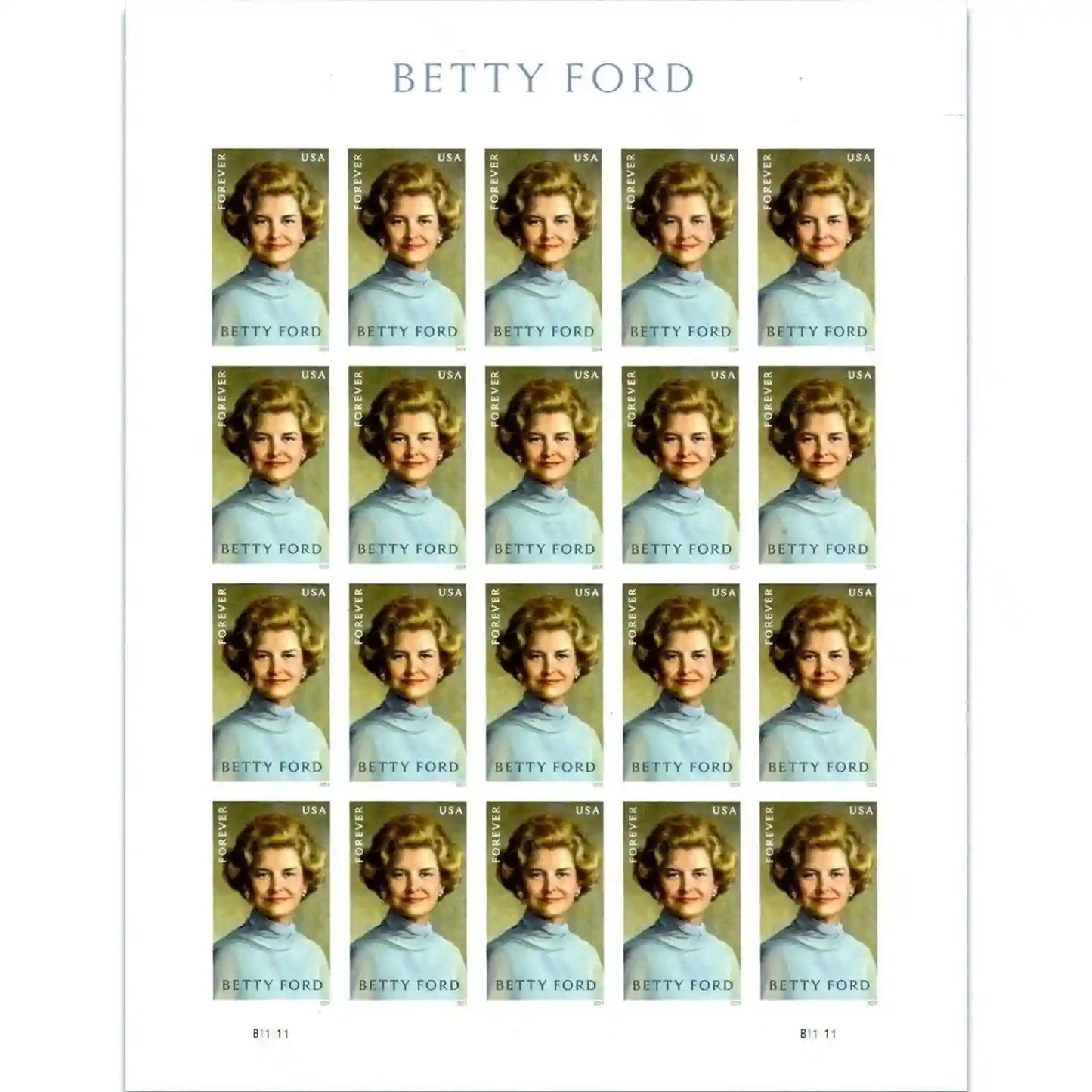 2024 U.S Forever Stamps - Betty Ford 1set=5Sheets  Was $73.00/set