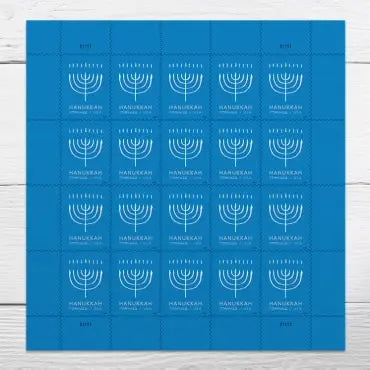 2024 USPS Hanukkah Forever Stamps, Sheet of 20 1set=5Sheets  Was $73.00/set