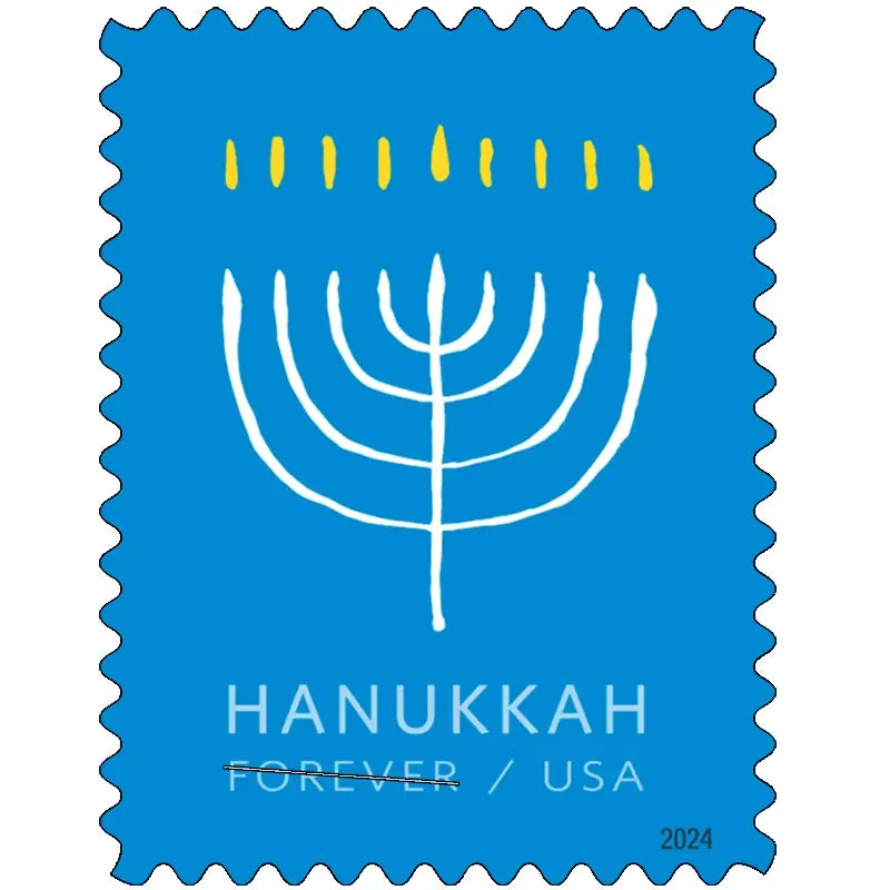 2024 USPS Hanukkah Forever Stamps, Sheet of 20 1set=5Sheets  Was $73.00/set