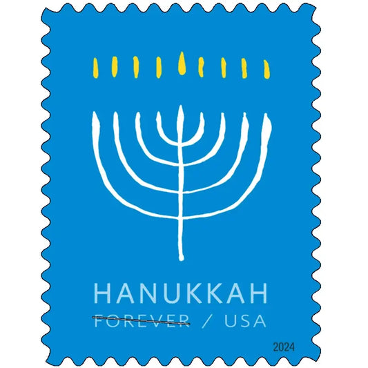 2024 USPS Hanukkah Forever Stamps, Sheet of 20 1set=5Sheets  Was $73.00/set