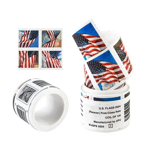 2024 USPS Forever American Flag Stamps Rolls Was $73.00/roll