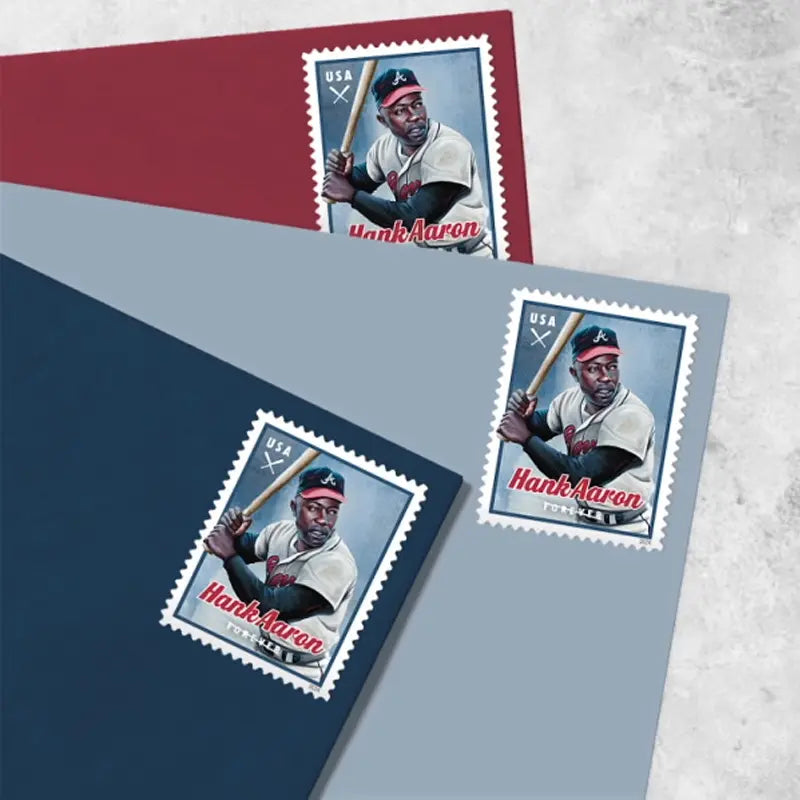 2024 Hank Aaron Forever Stamps, Sheet of 20 1set=5Sheets  Was $73.00/set