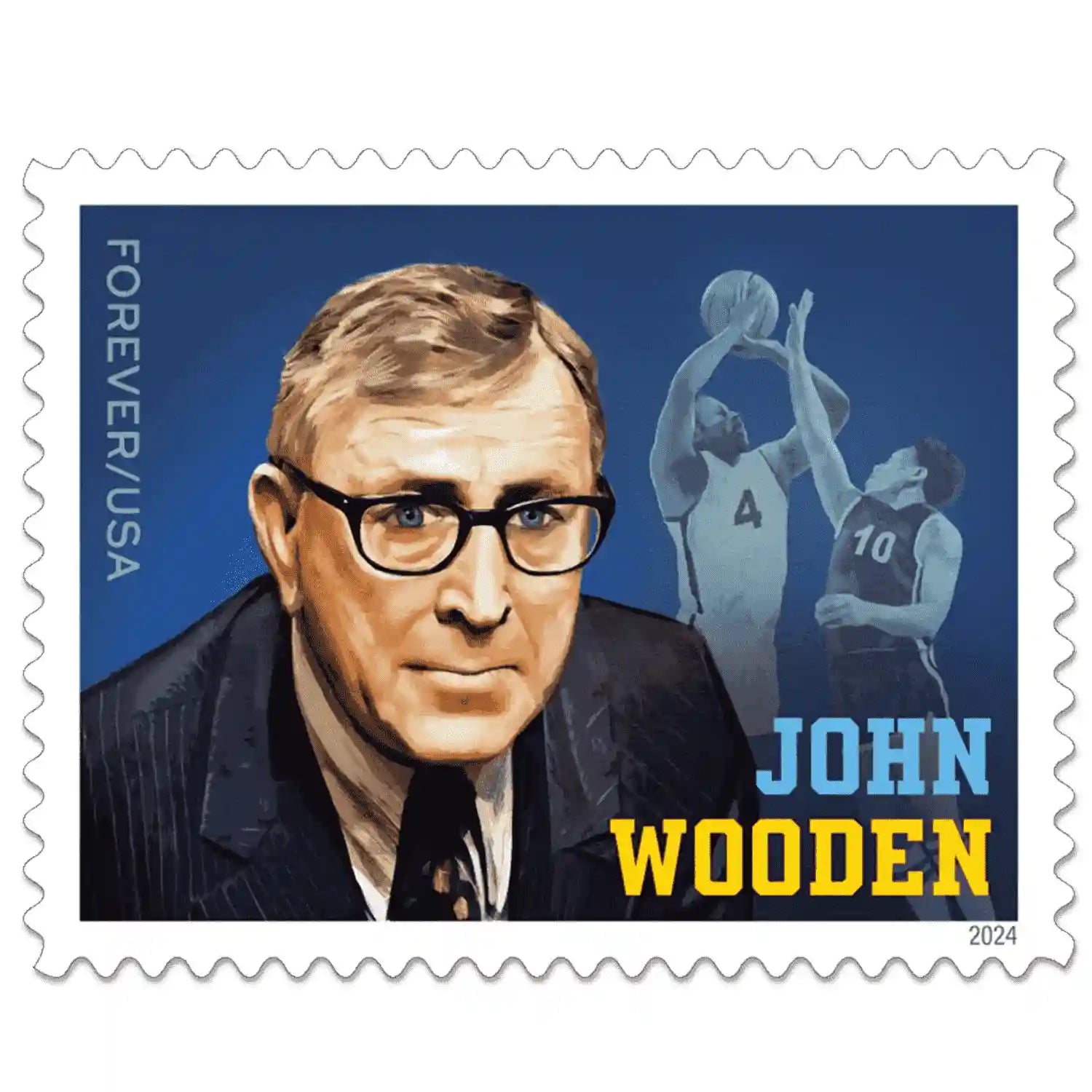 2024 U.S Forever Stamps - John Wooden 1set=5Sheets  Was $73.00/set