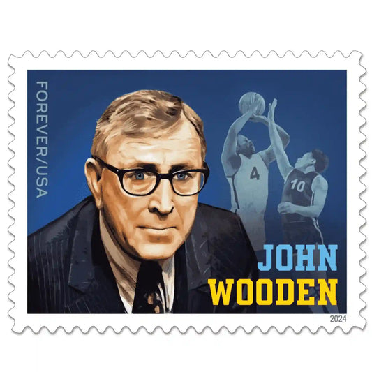 2024 U.S Forever Stamps - John Wooden 1set=5Sheets  Was $73.00/set