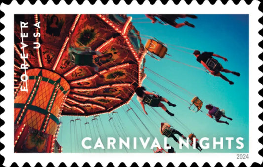 2024 us forever stamps-Carnival Nights 1set=5Sheets  Was $73.00/set