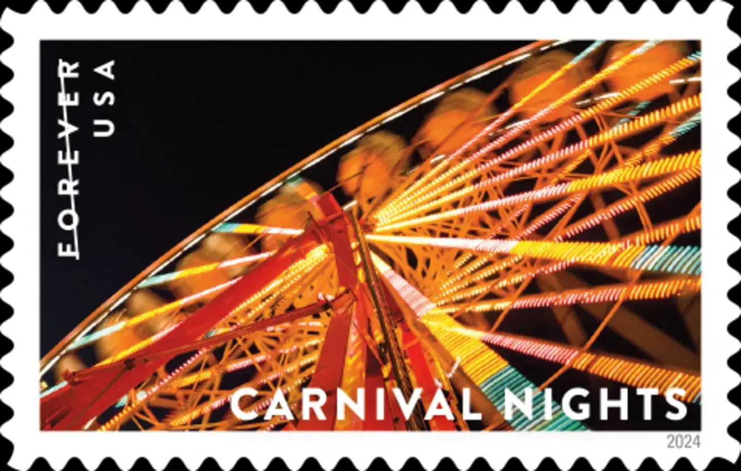 2024 us forever stamps-Carnival Nights 1set=5Sheets  Was $73.00/set