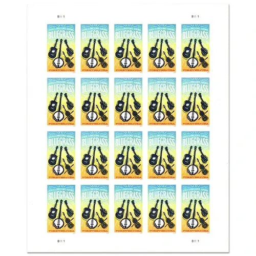 2024 USPS Bluegrass Guitar Forever Stamps 1set=5Sheets  Was $73.00/set