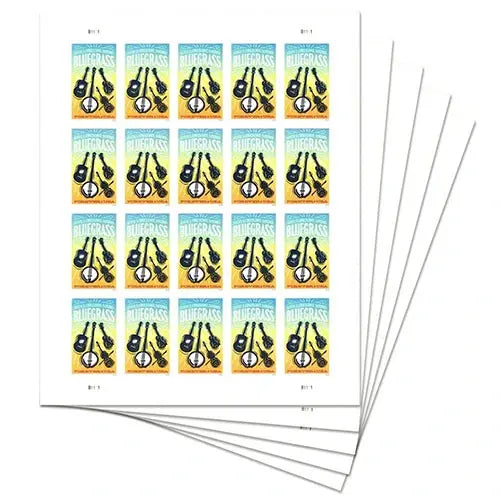 2024 USPS Bluegrass Guitar Forever Stamps 1set=5Sheets  Was $73.00/set