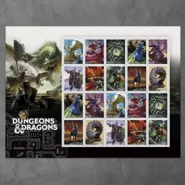 2024 forever stamps Dungeons & Dragons 1set=5Sheets  Was $73.00/set