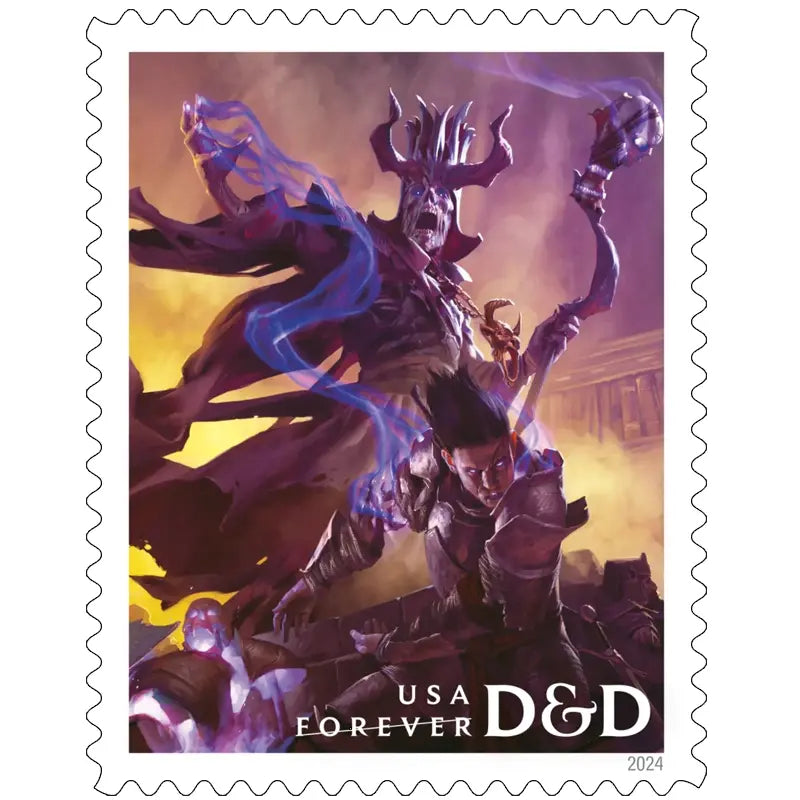2024 forever stamps Dungeons & Dragons 1set=5Sheets  Was $73.00/set