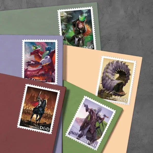2024 forever stamps Dungeons & Dragons 1set=5Sheets  Was $73.00/set