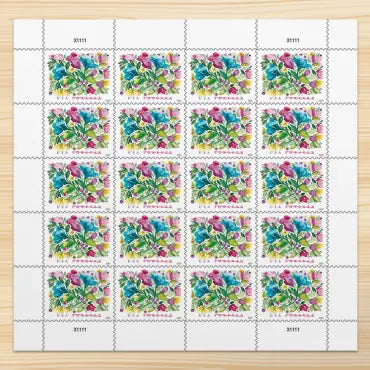 2024 USPS Celebration Blooms Stamps, Sheet of 20 1set=5Sheets  Was $73.00/set
