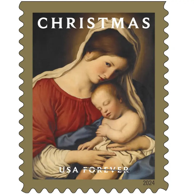2024 usps Christmas Madonna and Child Forever Stamps Sheets of 20 1set=5Sheets  Was $73.00/set