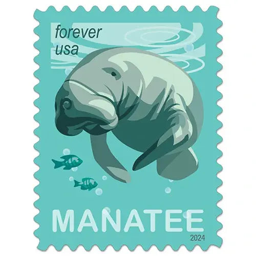 2024 USPS Save Manatees Forever Stamps 1set=5Sheets  Was $73.00/set