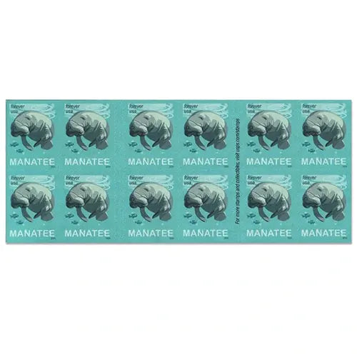 2024 USPS Save Manatees Forever Stamps 1set=5Sheets  Was $73.00/set