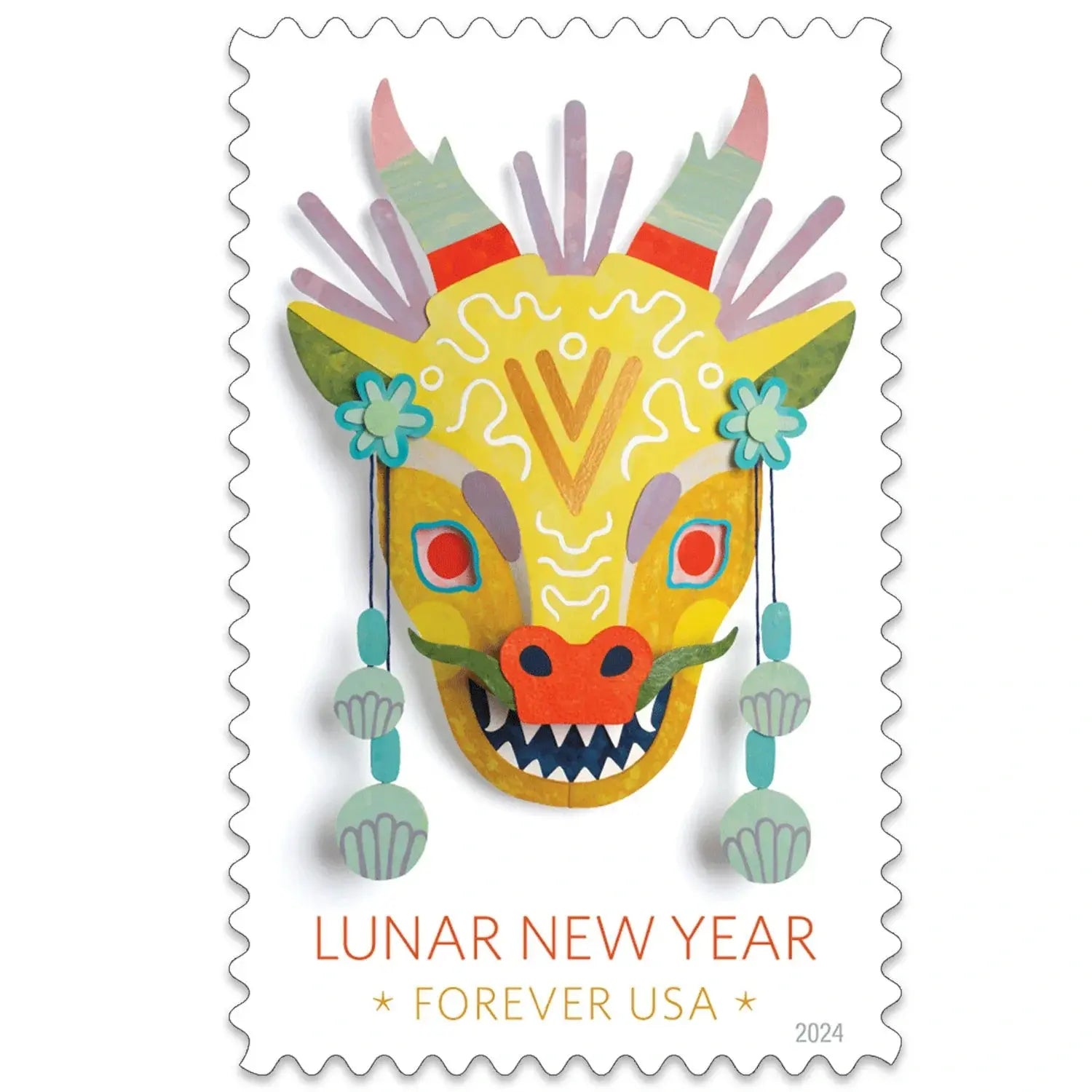 2024 Lunar New Year Stamps - the Year of the Dragon 1set=5Sheets  Was $73.00/set