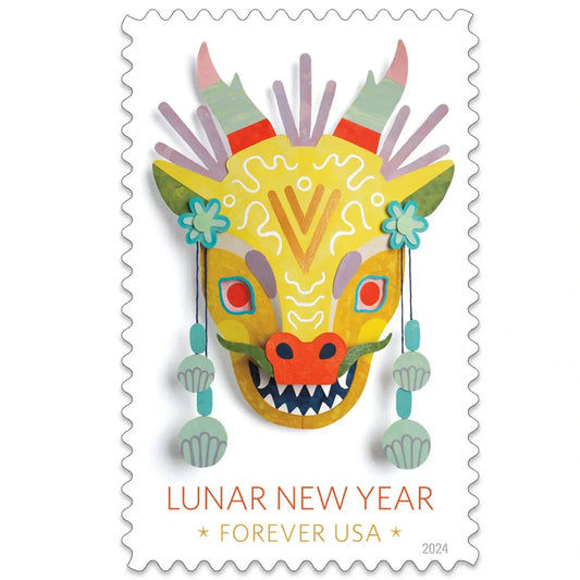 2024 Lunar New Year Stamps - the Year of the Dragon 1set=5Sheets  Was $73.00/set