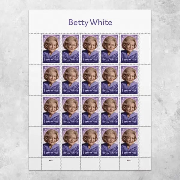 2025 Betty White Stamps Sheet of 20 1set=5Sheets  Was $73.00/set