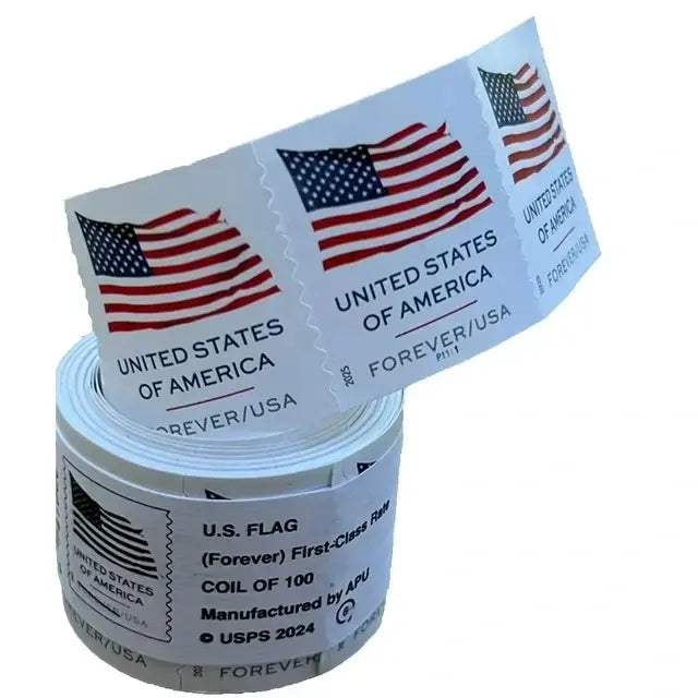 U.S. Flag 2025 Stamps roll coil of 100  Was $73.00/roll