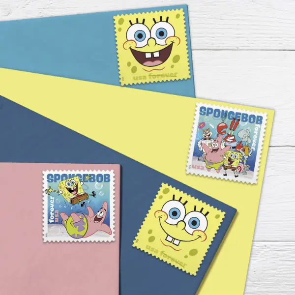 2025 SpongeBob SquarePants Stamps 1set=5Sheets  Was $73.00/set