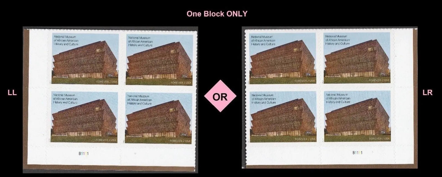 2017 African American History Museum  1set=5Sheets  Was $73.00/set