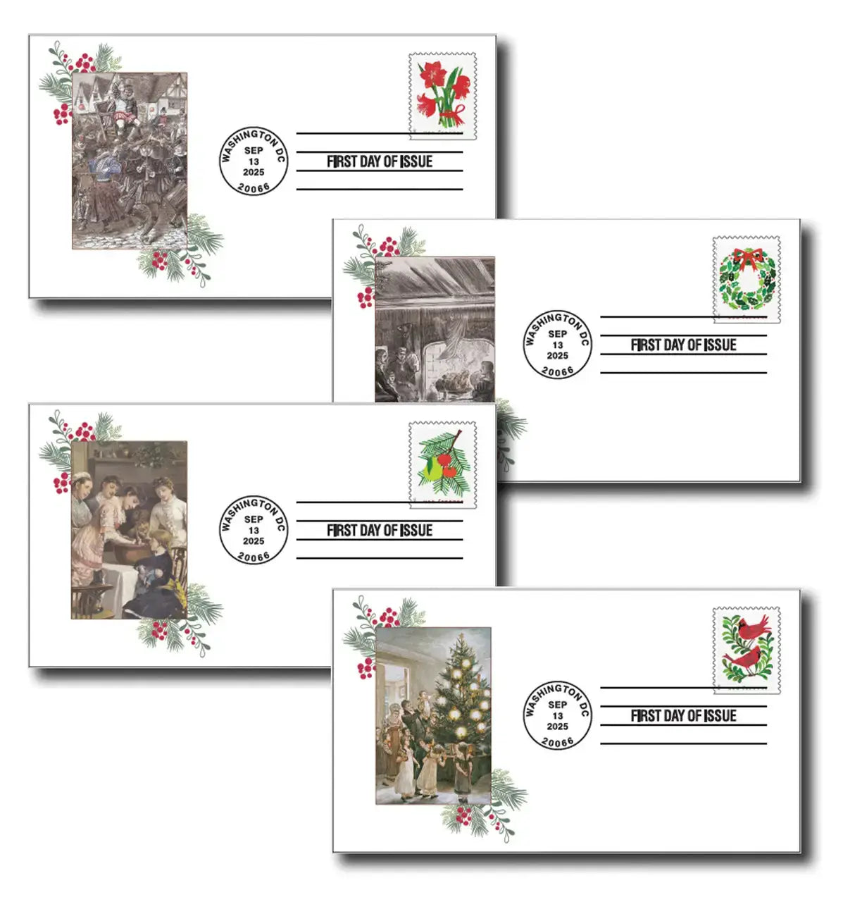 2025 Holiday Cheer 1set=5Sheets  Was $73.00/set