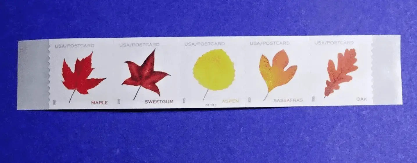 2025 Vibrant Leaves Postcard stamps Rolls of 100 Was $73.00/roll