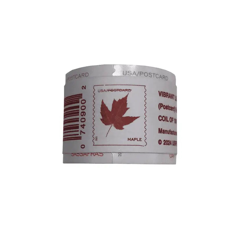 2025 Vibrant Leaves Postcard stamps Rolls of 100 Was $73.00/roll