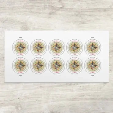 2025 Global1794 Compass Rose Stamps Sheet of 10 1set=5Sheets  Was $73.00/set