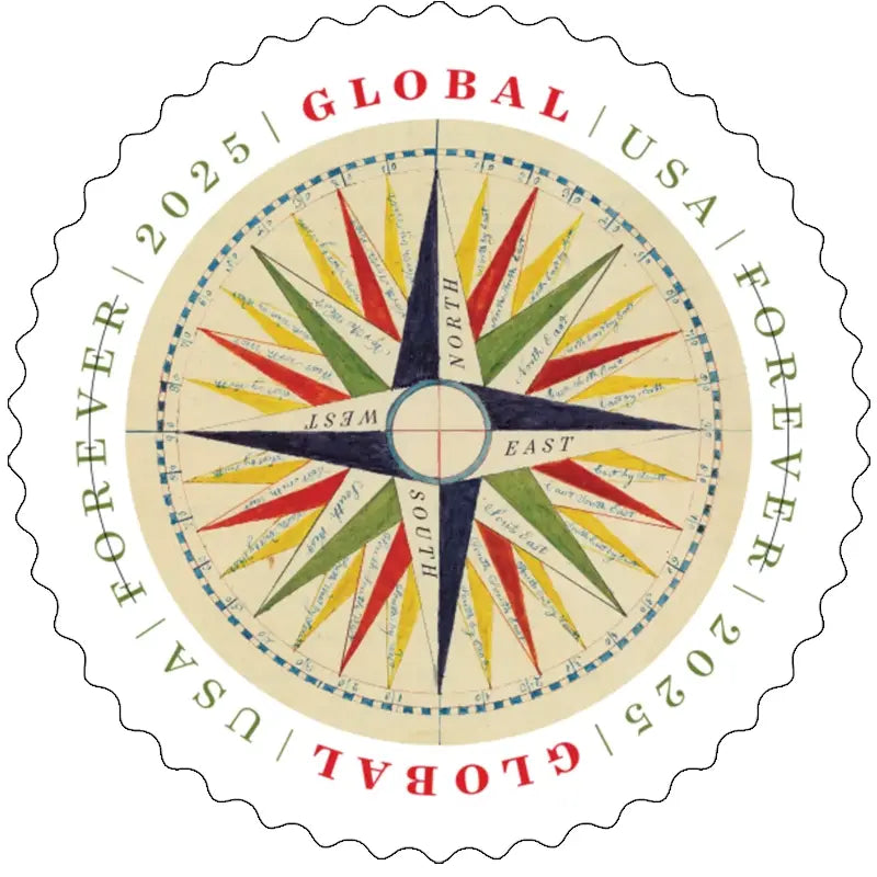 2025 Global1794 Compass Rose Stamps Sheet of 10 1set=5Sheets  Was $73.00/set
