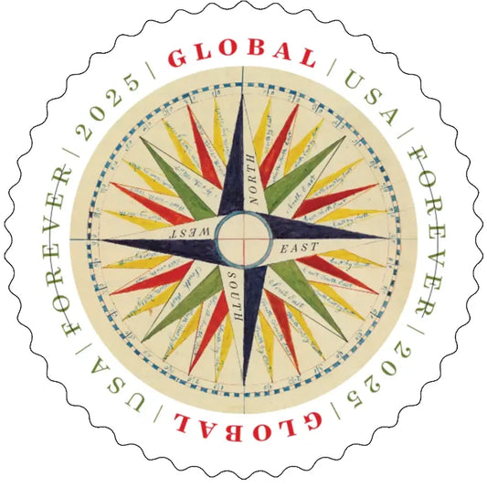 2025 Global1794 Compass Rose Stamps Sheet of 10 1set=5Sheets  Was $73.00/set