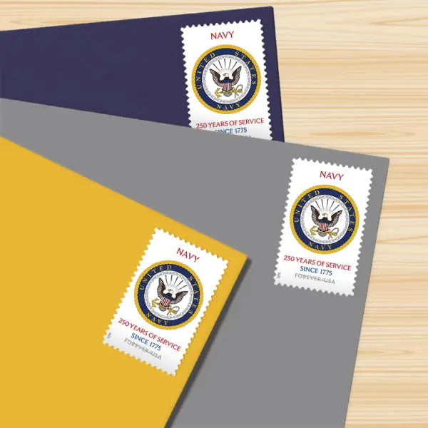 2025 U.S. Navy 250th Anniversary Commemorative Stamps, Sheet of 20 1set=5Sheets  Was $73.00/set