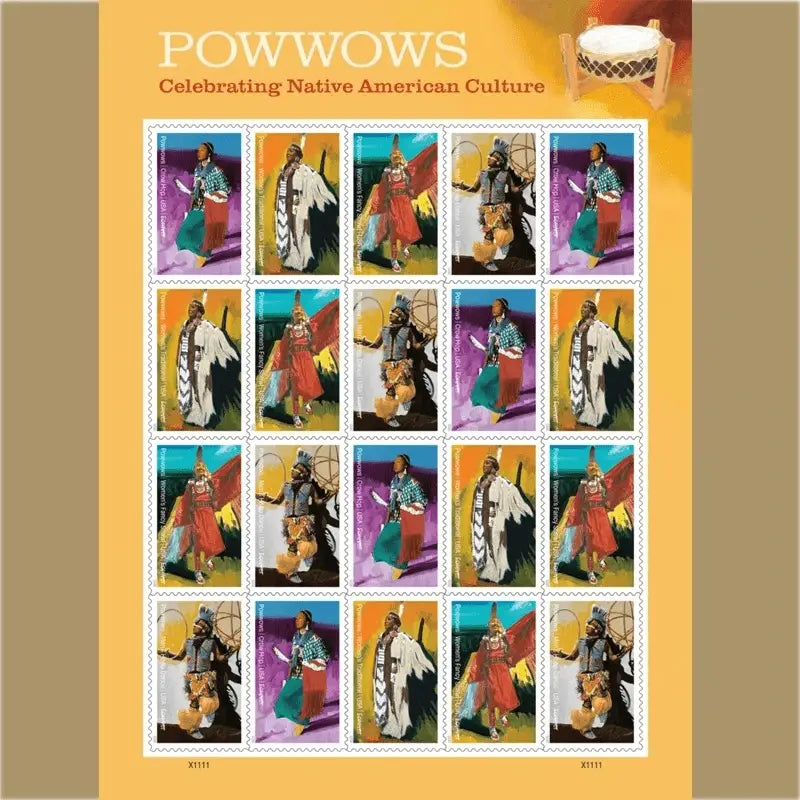 2025 Powwows Celebrating Native AmericanCulture Stamps Sheet of 20 1set=5Sheets  Was $73.00/set
